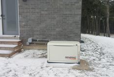 Generac standby generator in winter